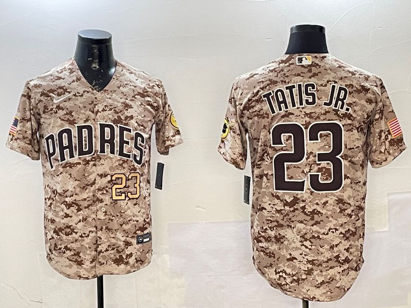 Men San Diego Padres #23 Tatis jr Camo Game 2025 Nike MLB Jersey style 7->san diego padres->MLB Jersey